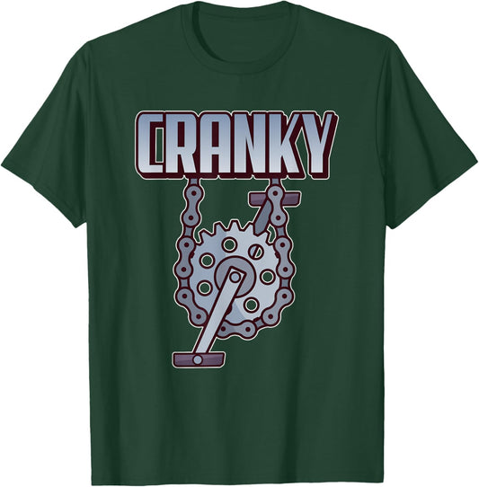 Funny Cranky Gift MTB Biker Bicycle Rider Cycling Lover T-Shirt - T-Shirt | Forest