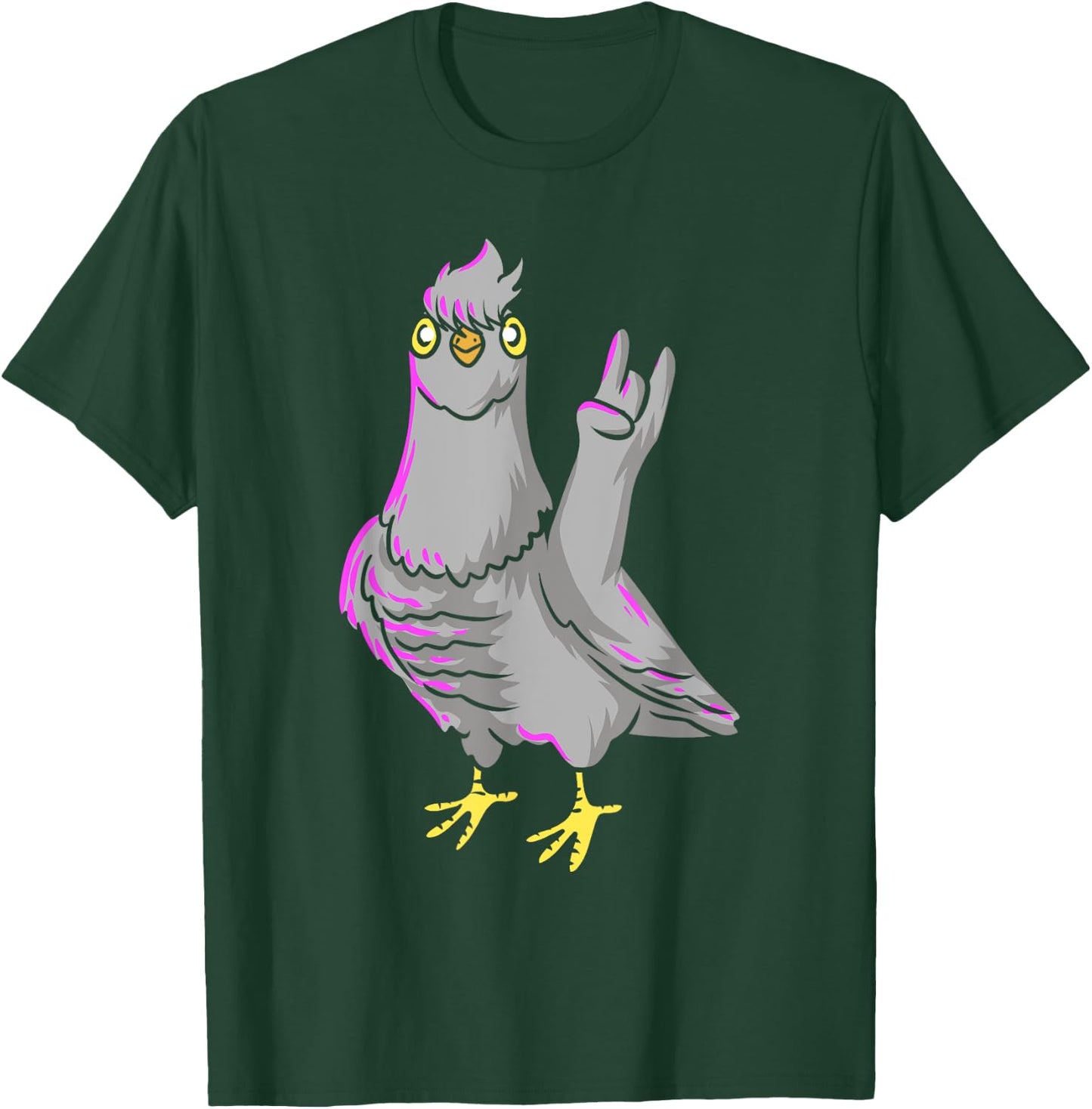 Gothic Pigeon Emo Punk Death Metal Bird Lover Pigeon Racing T-Shirt - T-Shirt | Forest
