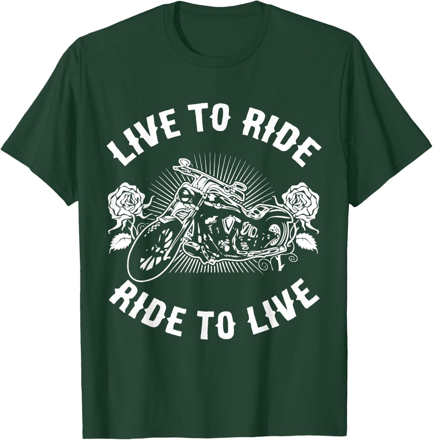 Vintage Biker Motorcycle Motocross Design T-Shirt - T-Shirt | Forest