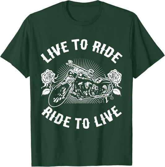 Vintage Biker Motorcycle Motocross Design T-Shirt - T-Shirt | Forest