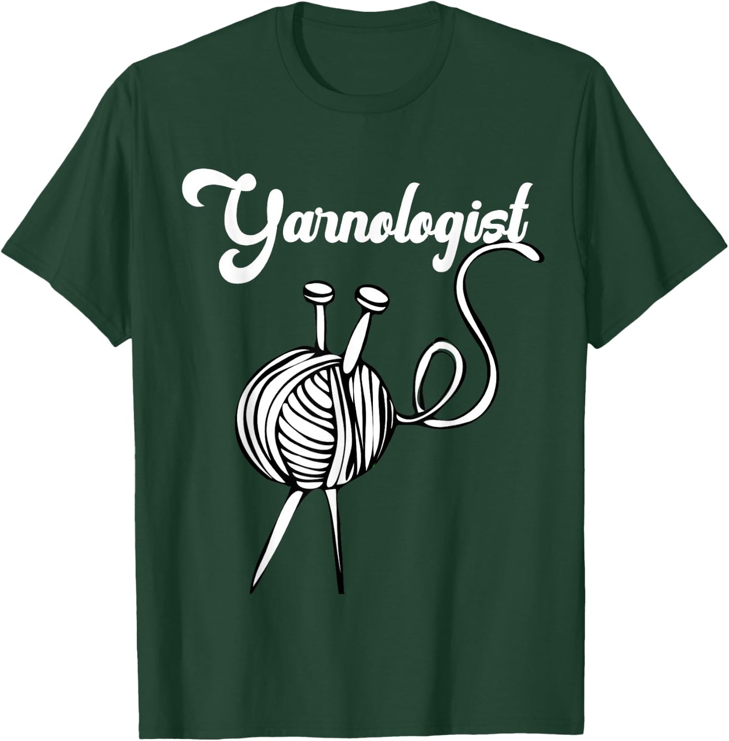 Knitting Gift T Shirt Knitters Yarn Wool Needles Yarnologist T-Shirt - T-Shirt | Forest