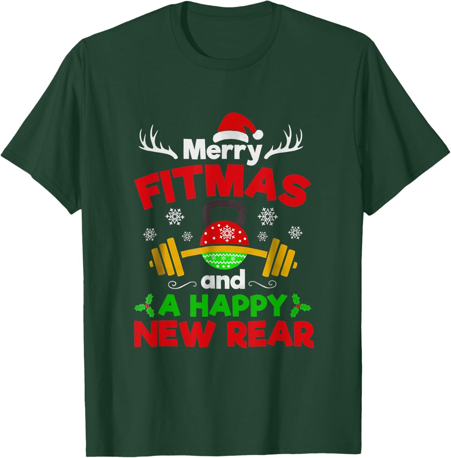 Merry Fitmas and a Happy New Year T-Shirt - T-Shirt | Forest