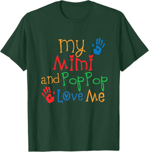 My Mimi and PopPop Love Me Grandchild T-Shirt - T-Shirt | Forest