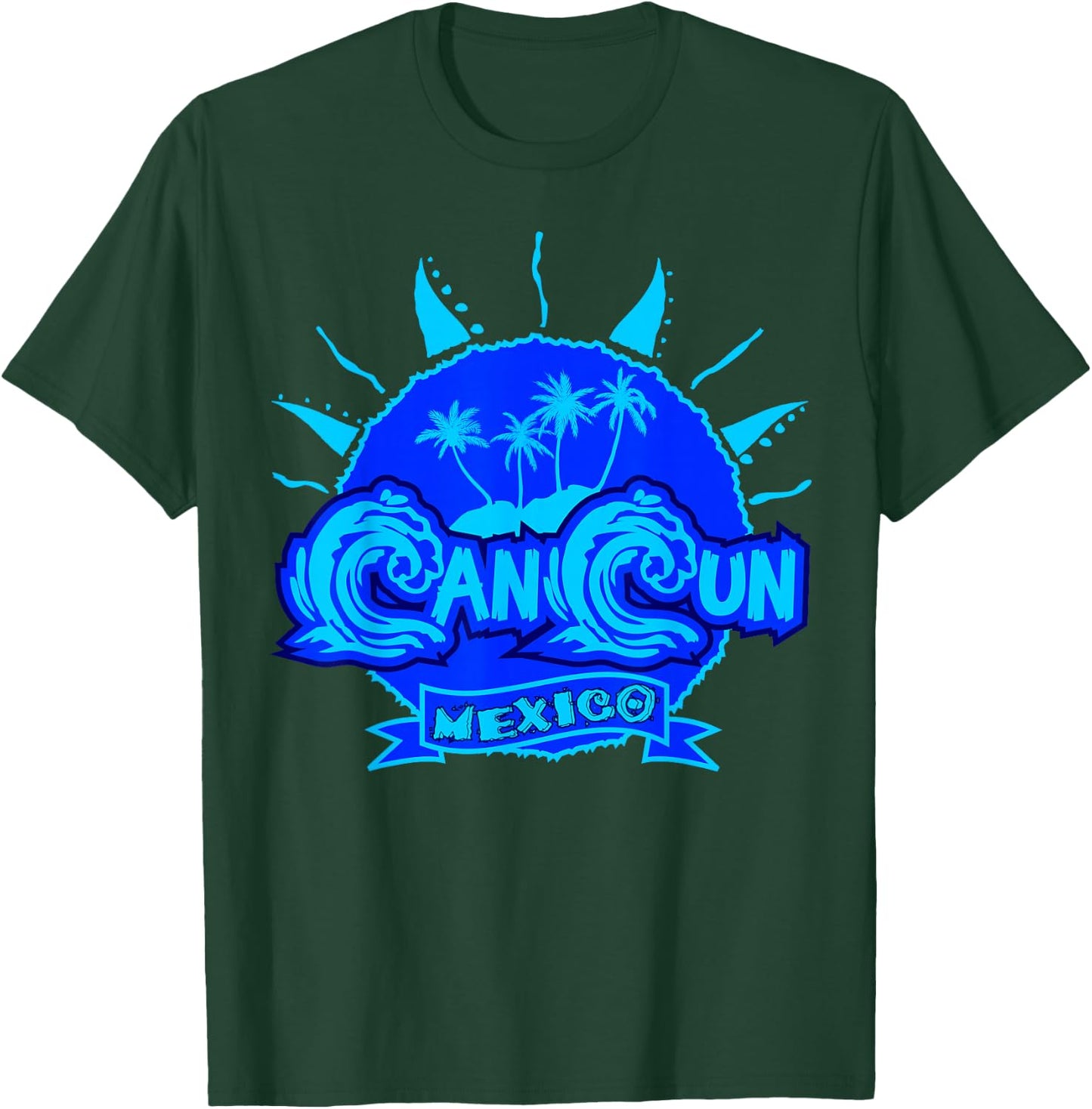 Cancun Mexico Beach Palm Tree Party Destination Gift T-Shirt - T-Shirt | Forest