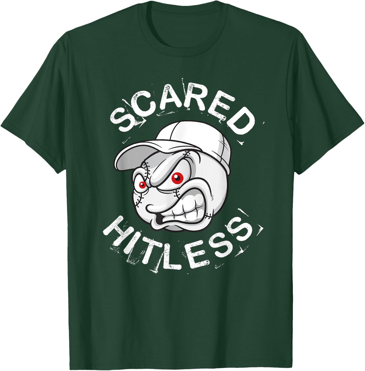 Scared Hitless - Beer League Baseball Or Softball Team T-Shirt - T-Shirt | Forest