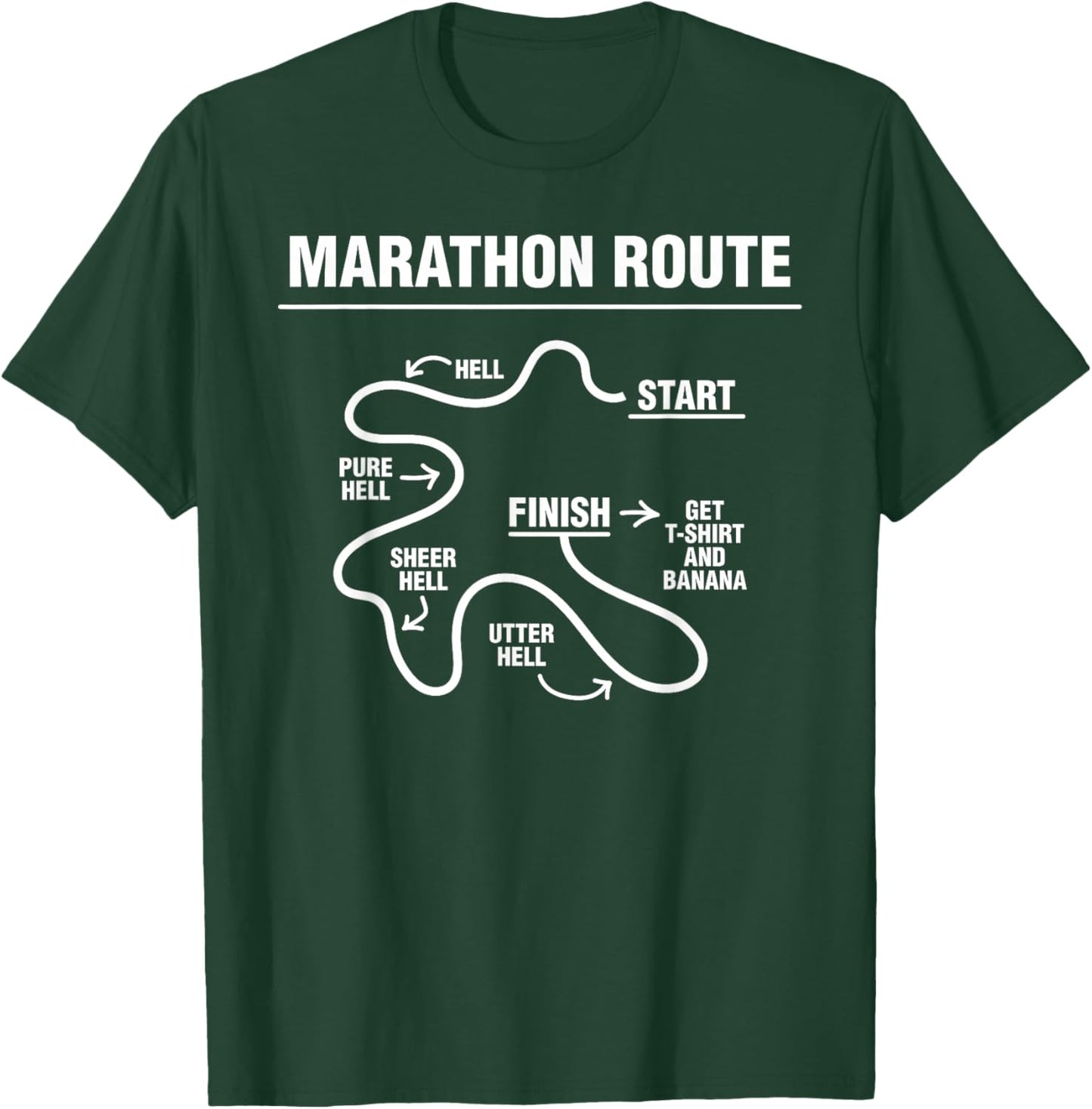 Funny Marathon T-Shirt - T-Shirt | Forest