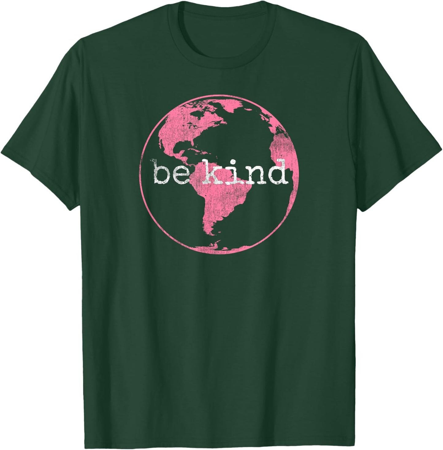 Vintage Be Kind Pink Earth Day T-Shirt - T-Shirt | Forest