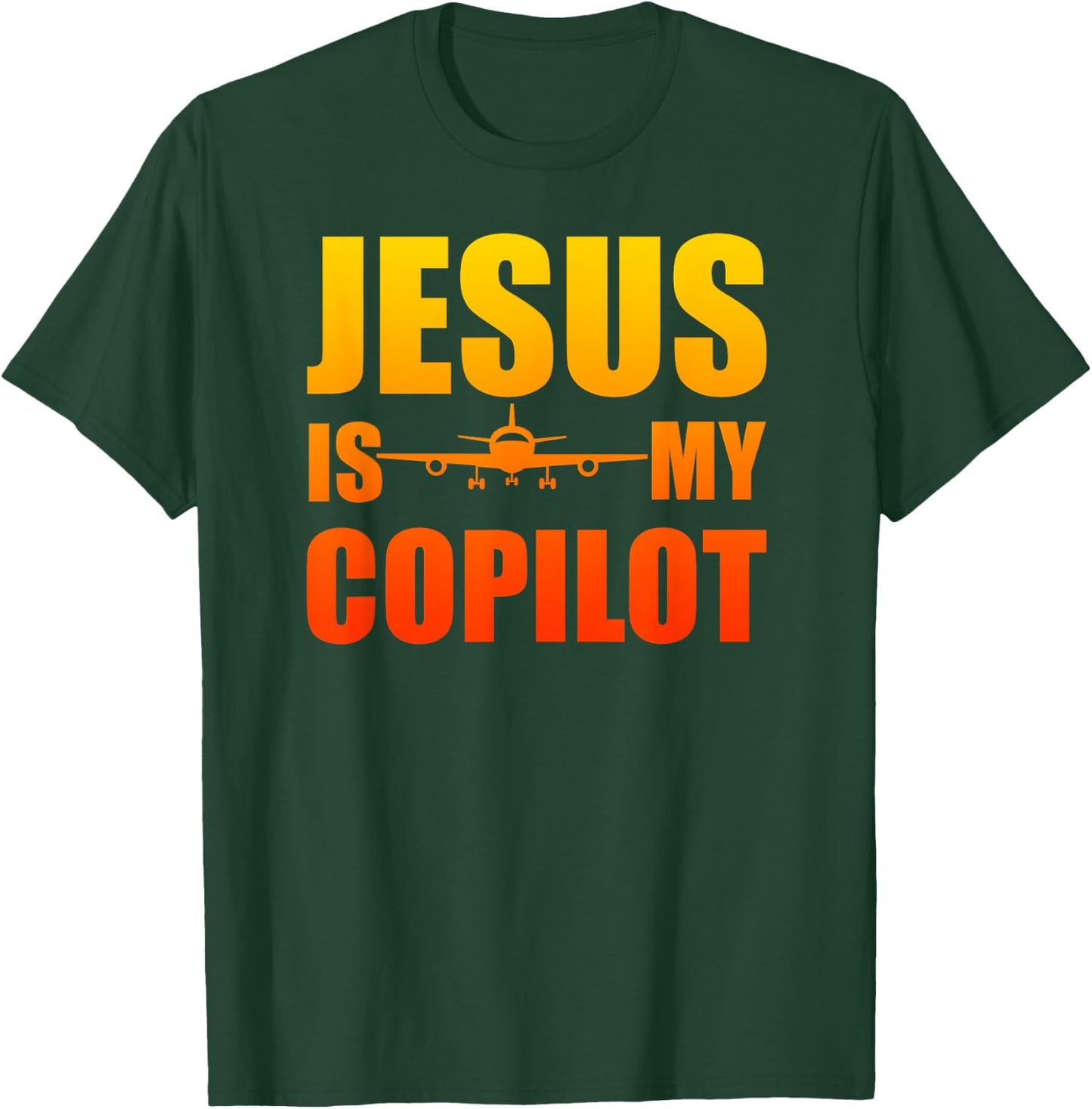 Christian Jesus Is My Copilot God is my co-pilot T-Shirt - T-Shirt | Forest