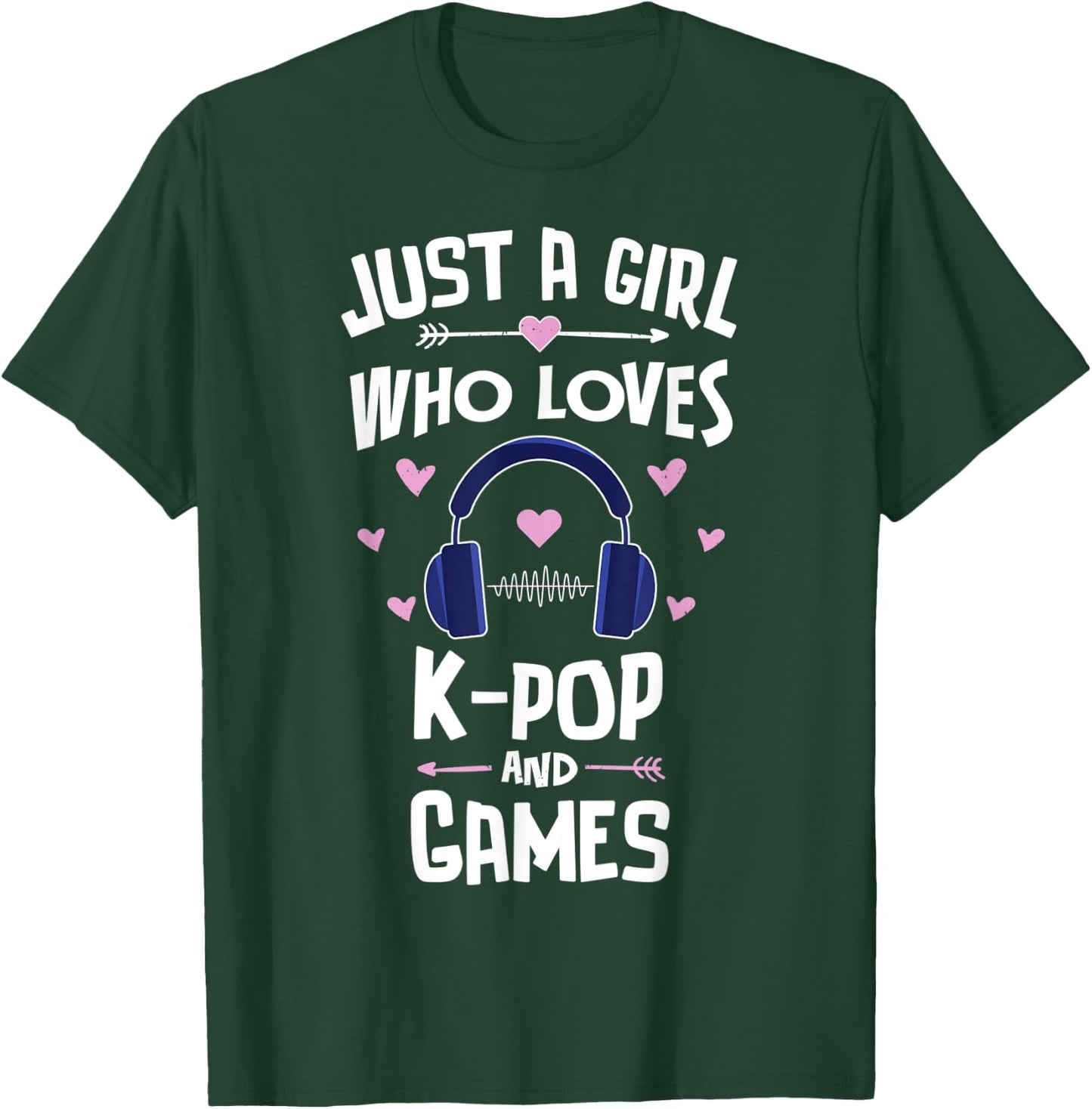 Just A Girl Who Loves K-Pop And Games Gift Women T-Shirt - T-Shirt | Forest