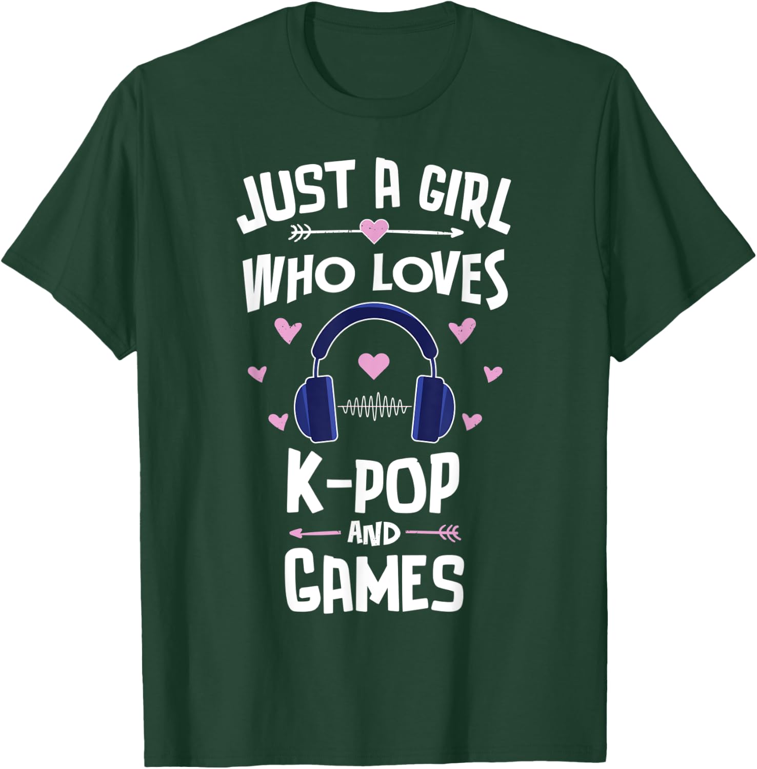 Just A Girl Who Loves K-Pop And Games Gift Women T-Shirt - T-Shirt | Forest