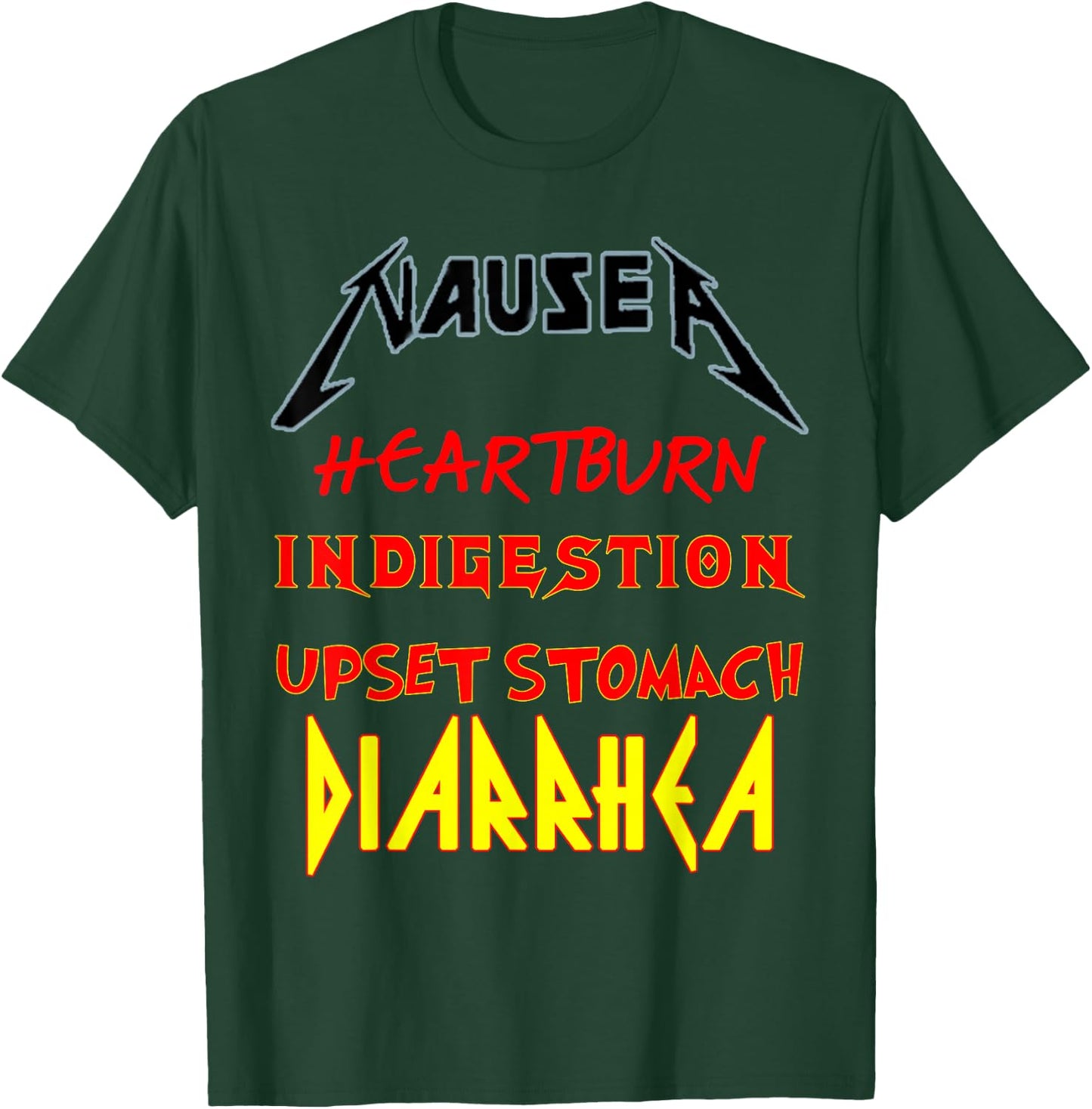 gastric complaints funny perfect Nausea band T-Shirt - T-Shirt | Forest
