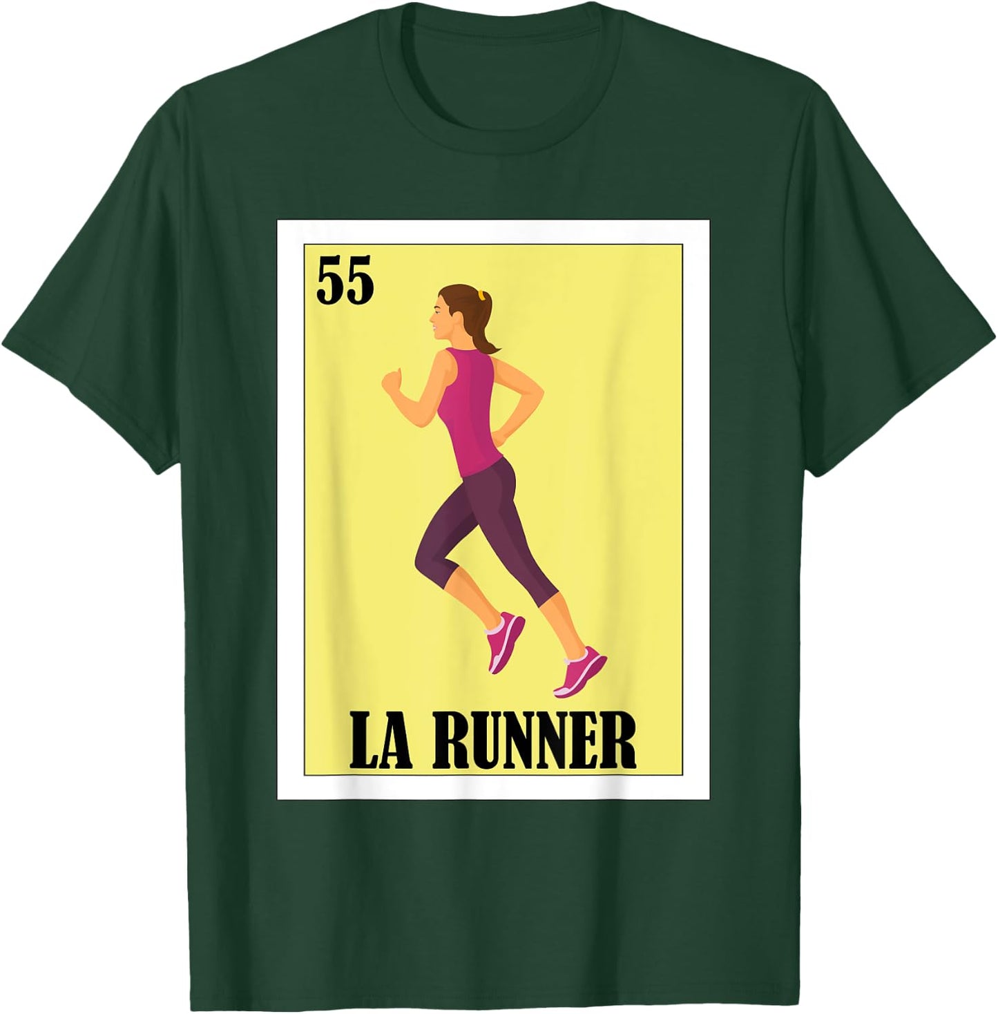 Funny Mexican Design for Runners - La Runner T-Shirt - T-Shirt | Forest