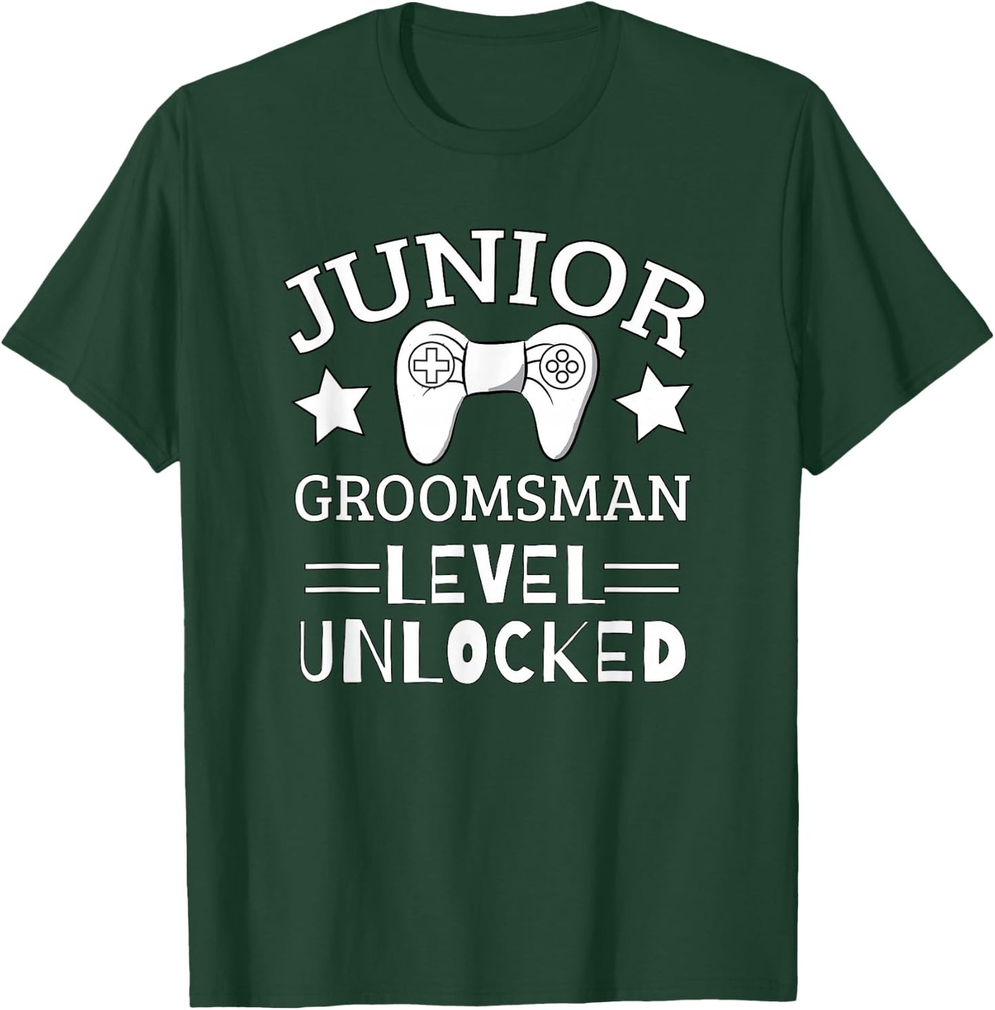 Cute Junior Groomsman Gaming Wedding Party Jr Boys Gift T-Shirt - T-Shirt | Forest