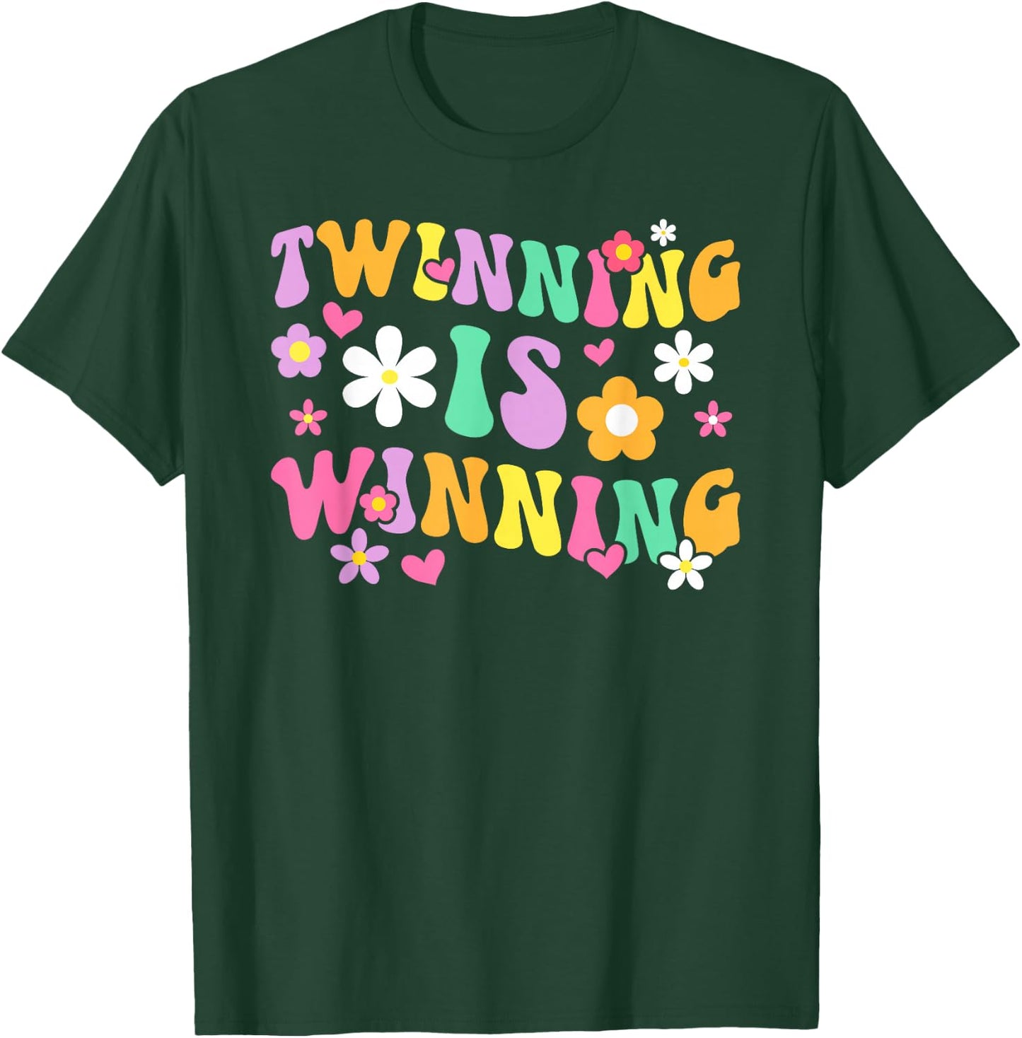 Twinning is Winning Twin Day Spirit Week Best Friend T-Shirt - T-Shirt | Forest