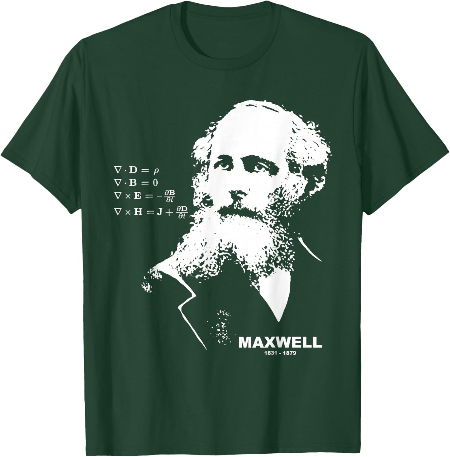 James Clerk Maxwell | Equation T-Shirt - T-Shirt | Forest