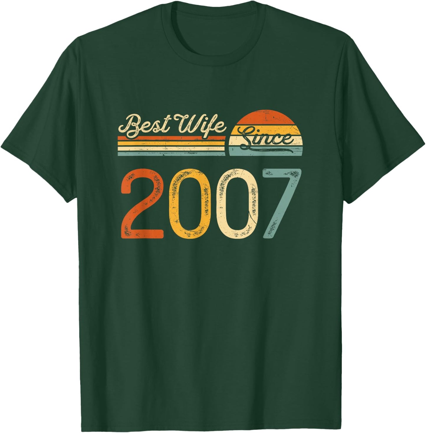 19th wedding anniversary - Best Wife Since 2007 19 years T-Shirt - T-Shirt | Forest
