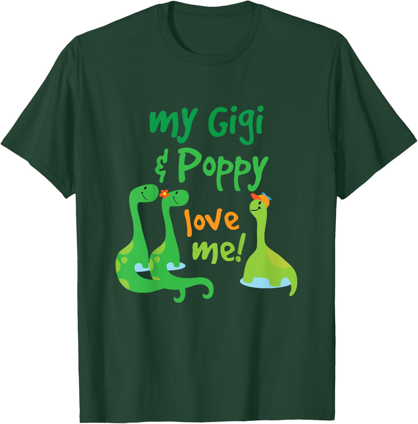 Kids Gigi and Poppy Love Me Grandson Dinosaur T-Shirt - T-Shirt | Forest