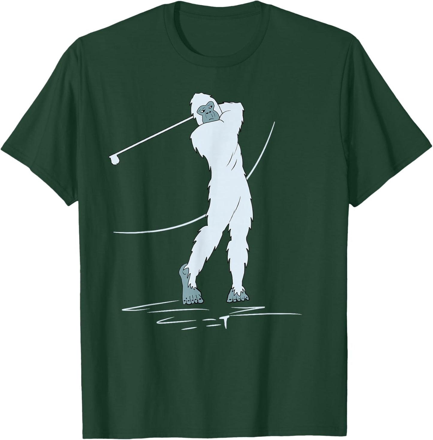 Bigfoot Golf! Funny Sasquatch Playing Golfing Player Yeti T-Shirt - T-Shirt | Forest