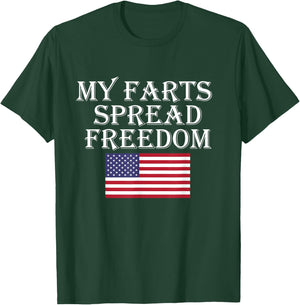 My Farts Spread Freedom Redneck Country Joke USA Flag Humor T-Shirt - T-Shirt | Forest