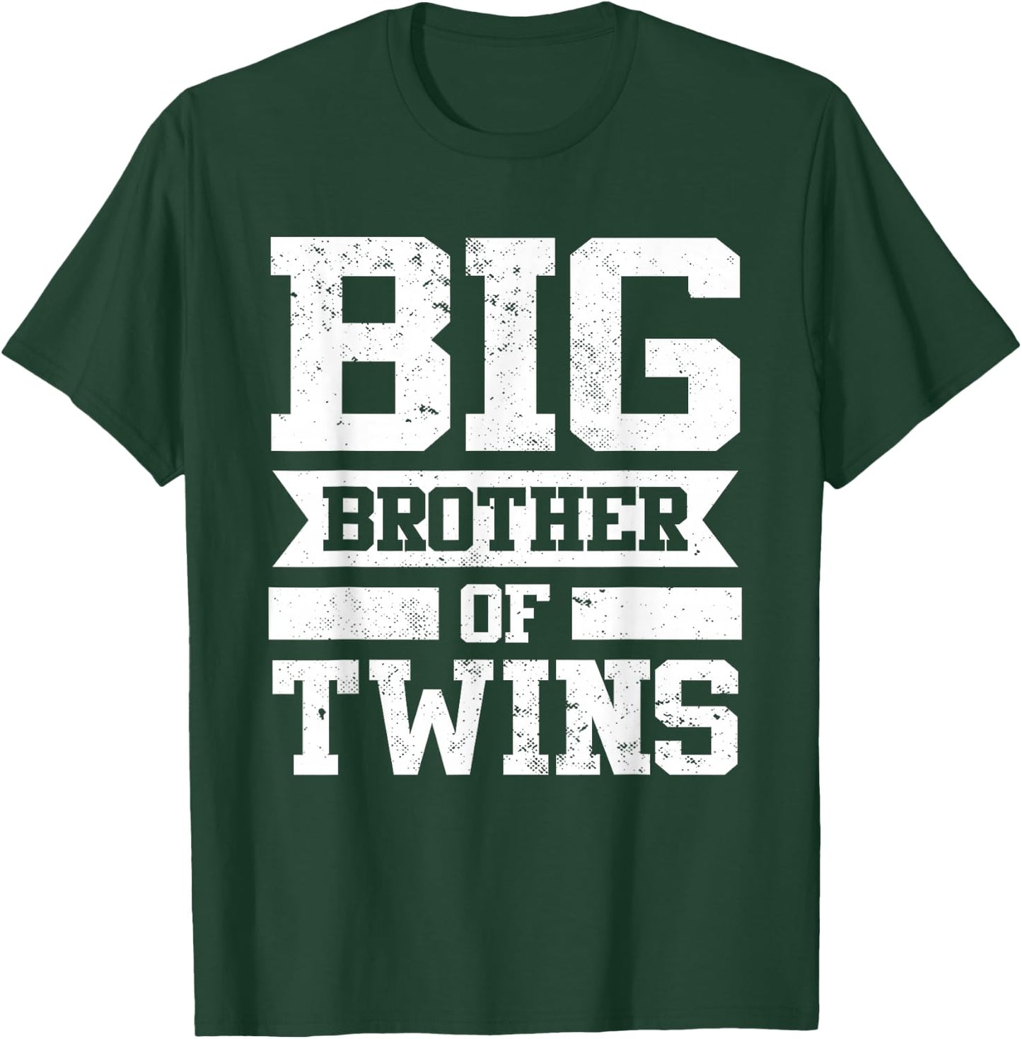 Big Brother Of Twins | New Sister Sibling Big Brother T-Shirt - T-Shirt | Forest