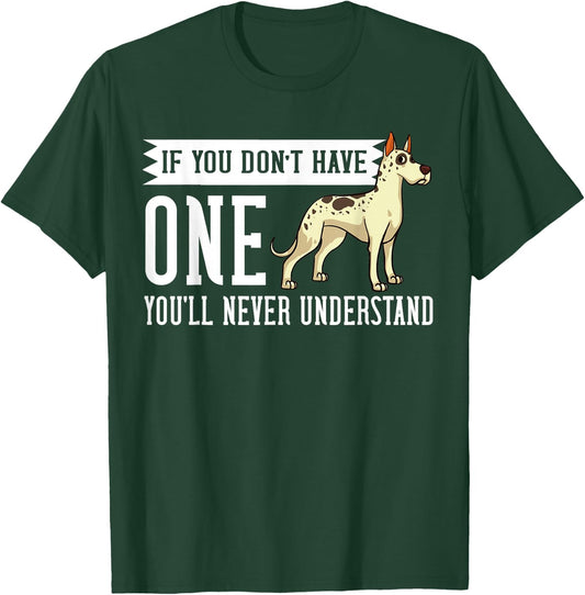 Great Dane Dog Gift Puppies Owner Lover T-Shirt - T-Shirt | Forest