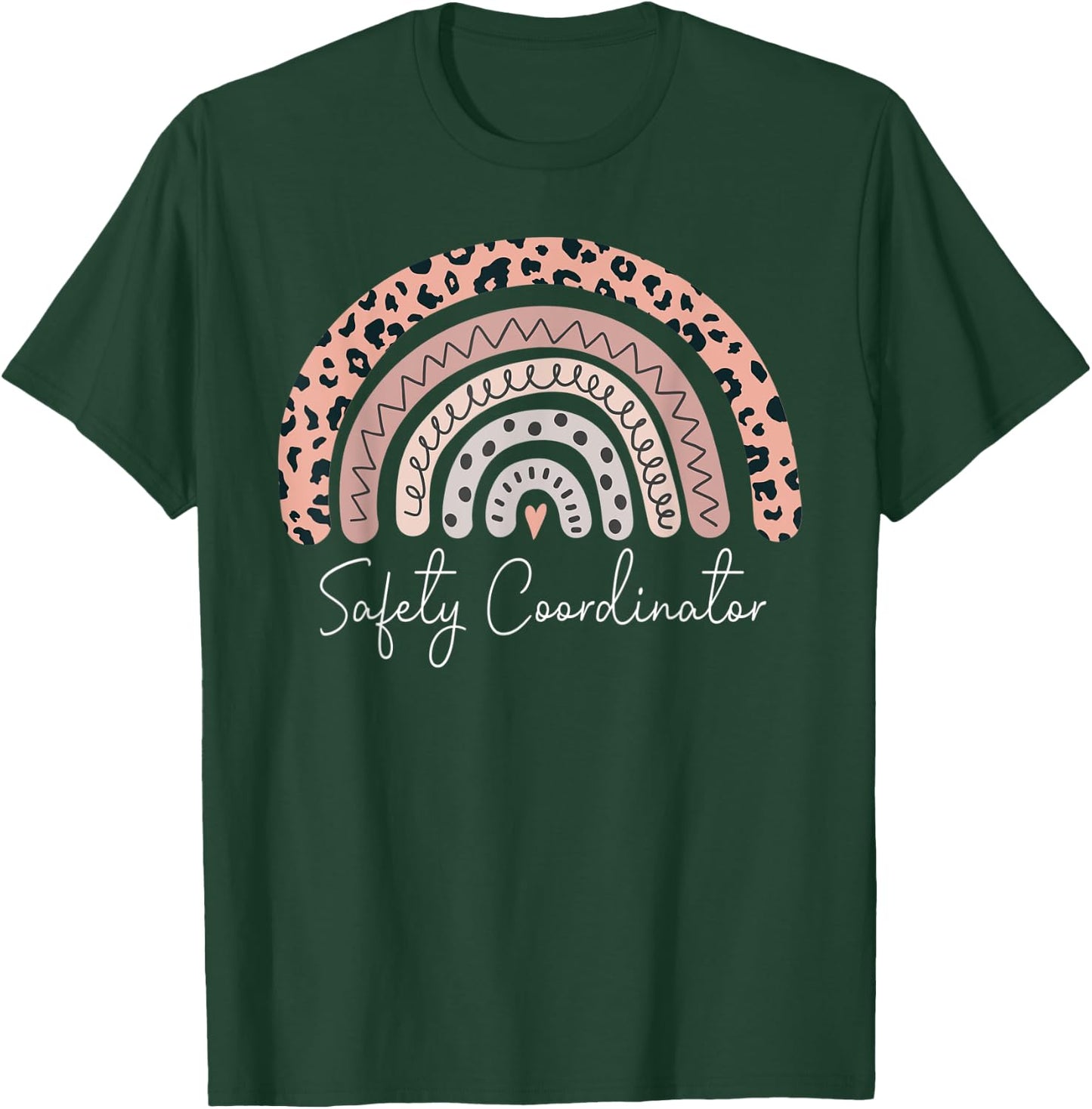 Safety Coordinator Leopard Rainbow Appreciation T-Shirt - T-Shirt | Forest