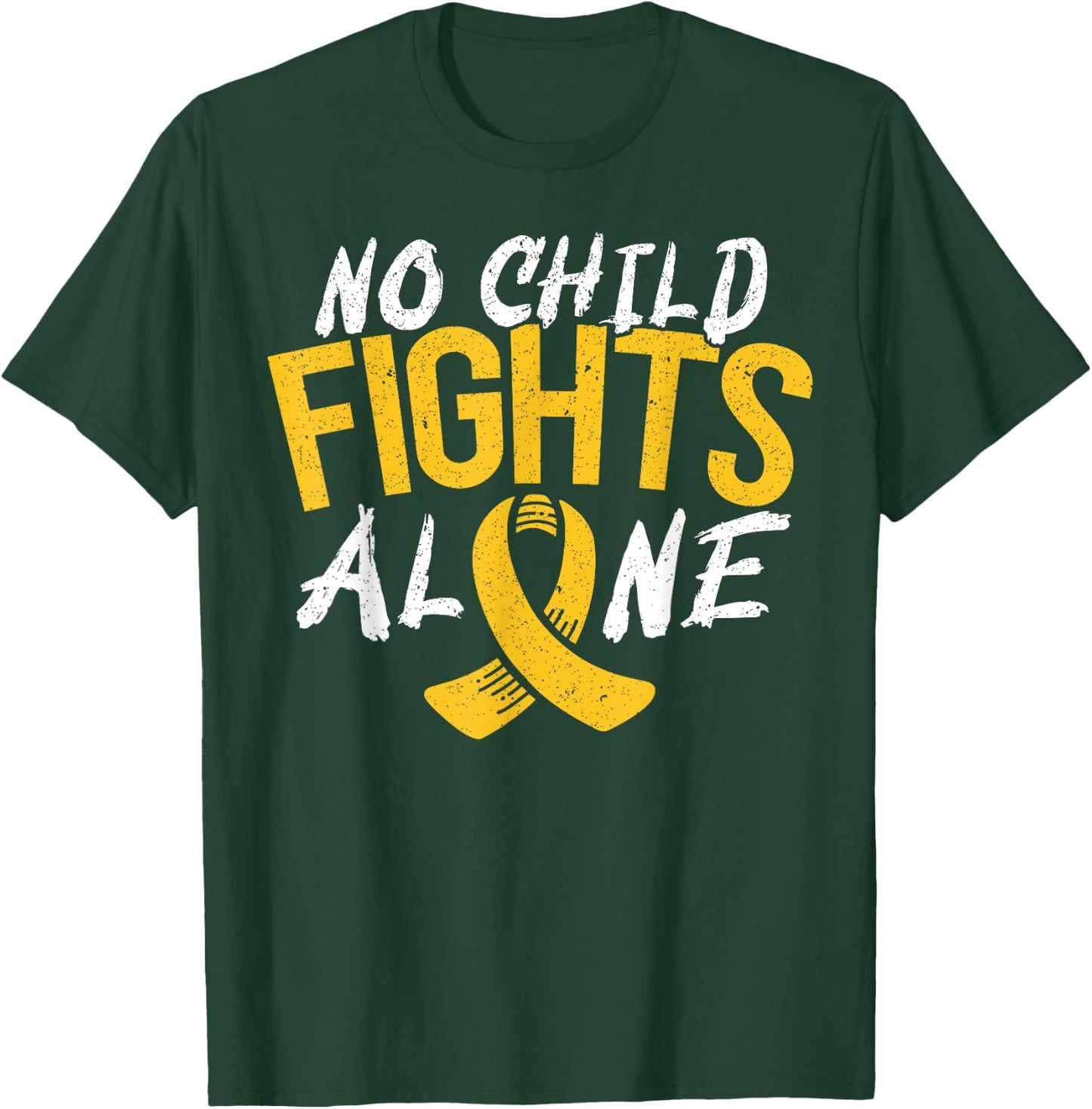 No Child Fights Alone Childhood Cancer Awareness Month T-Shirt - T-Shirt | Forest