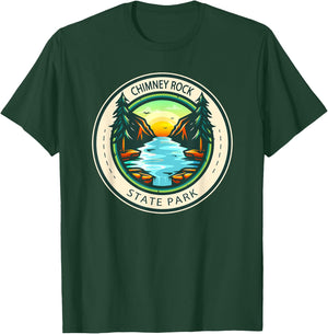 Chimney Rock State Park North Carolina Badge Vintage T-Shirt - T-Shirt | Forest