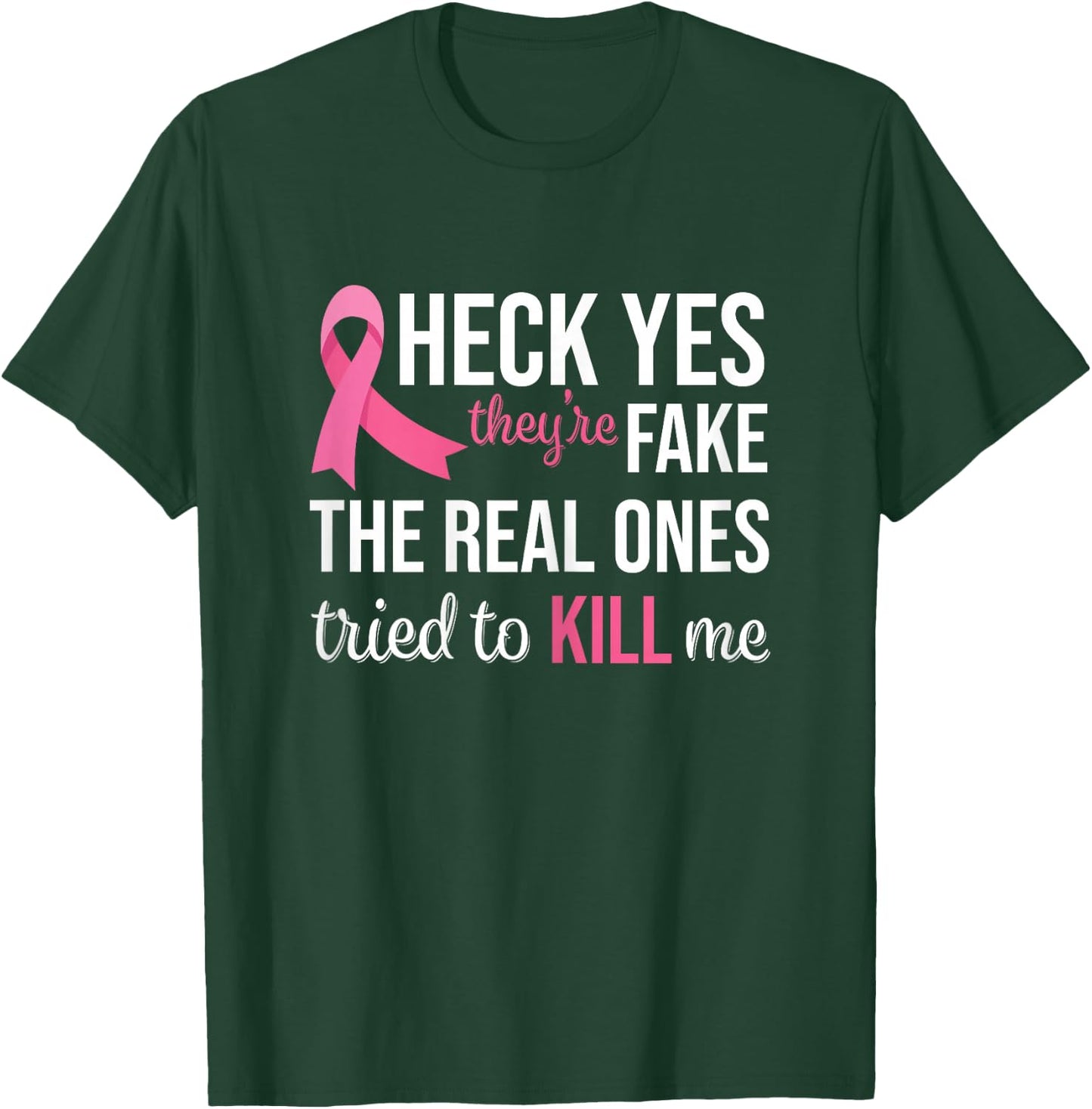 Breast Cancer Awareness Pink Ribbon Mom Women Survivor T-Shirt - T-Shirt | Forest