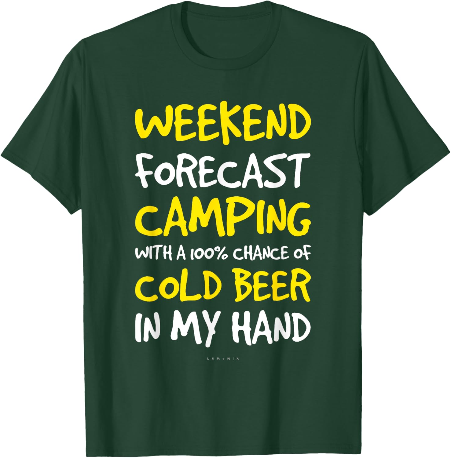 Weekend Forecast Camping Shirt. Funny Beer & Camping T-Shirt - T-Shirt | Forest
