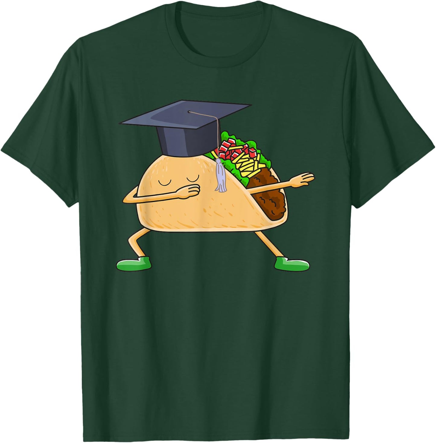 Dabbing Taco Graduation Funny Cinco de Mayo Grad T Shirt T-Shirt - T-Shirt | Forest