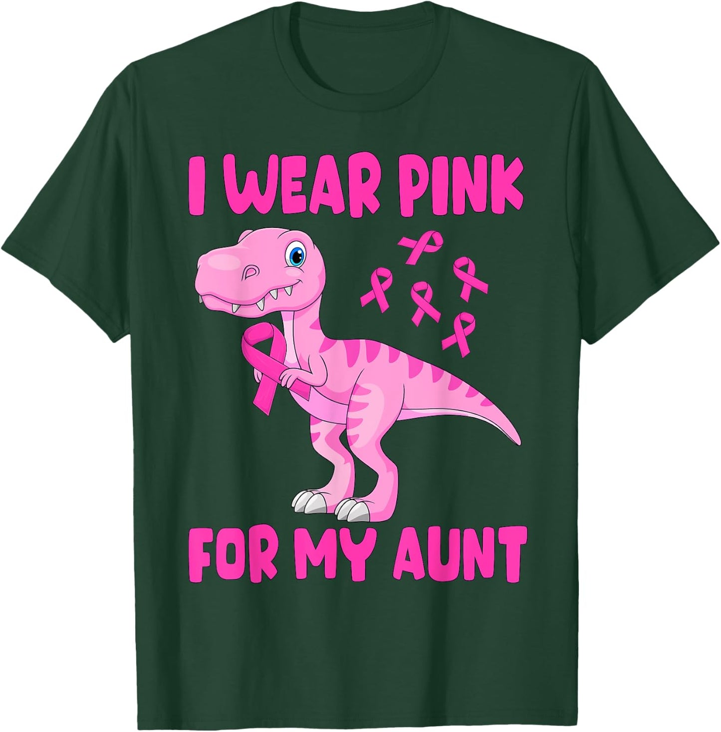 I Wear Pink For My Aunt Breast Cancer Awareness Toddler Kids T-Shirt - T-Shirt | Forest