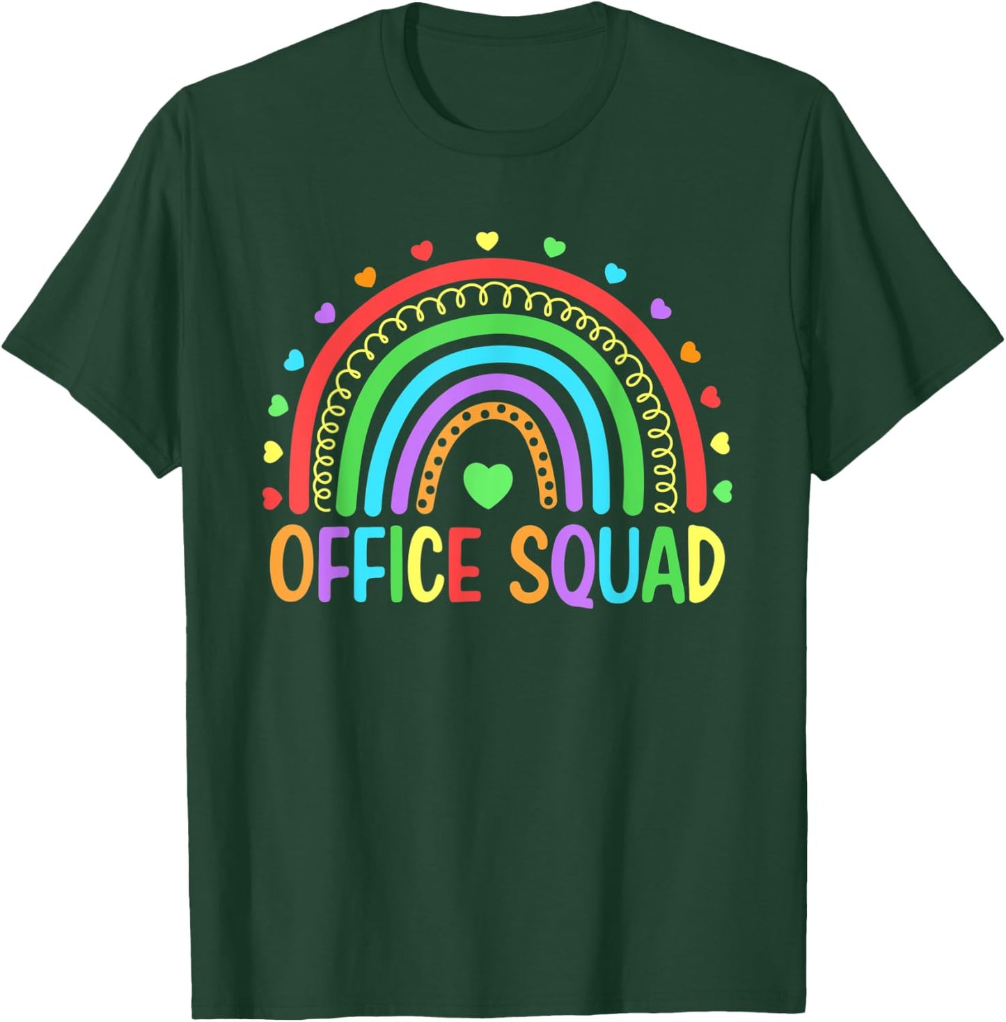 Rainbow Office Squad School Secretary Office Staff Clerk T-Shirt - T-Shirt | Forest