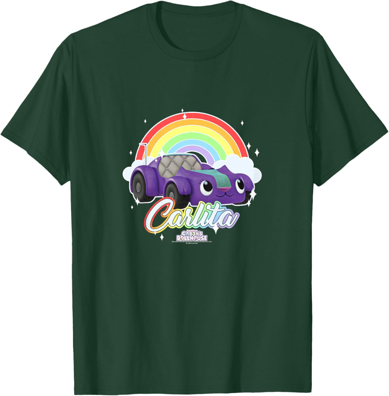 Kids Gabby's Dollhouse Carlita Rainbow Portrait T-Shirt - T-Shirt | Forest