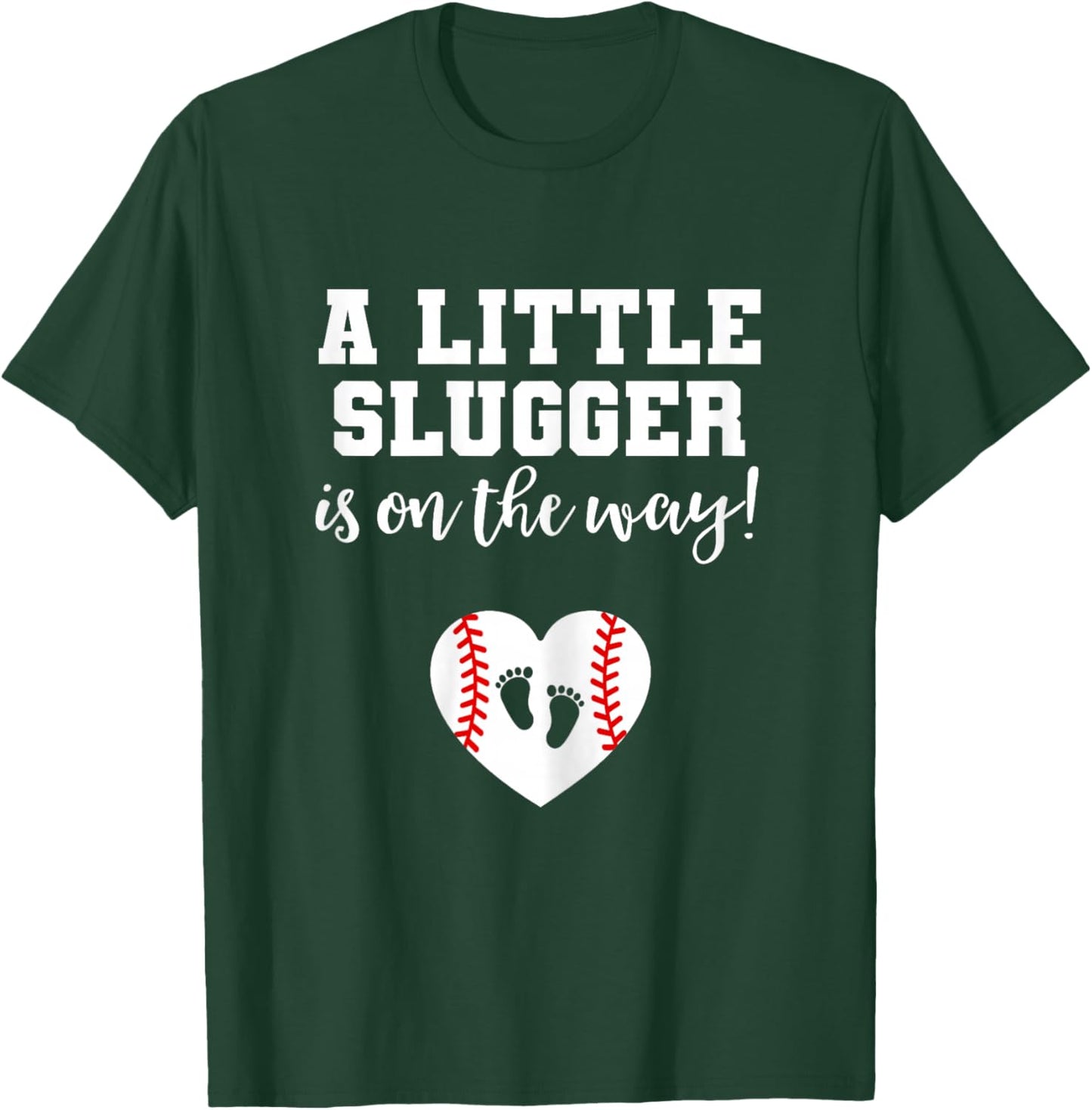 Baseball Pregnancy Announcement Shirt Spring Baby Reveal T-Shirt - T-Shirt | Forest