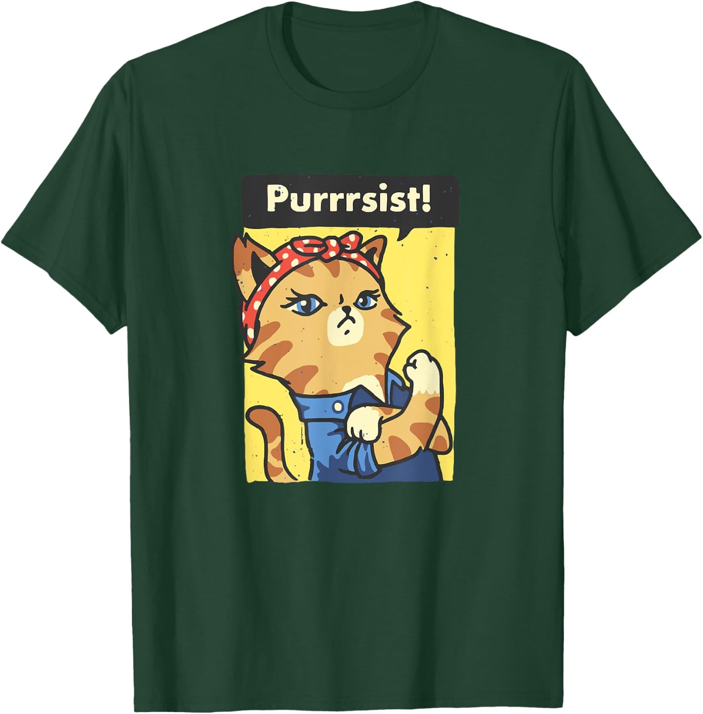 Purrrsist - We can do it pin up girl cat pussy cat T-Shirt - T-Shirt | Forest