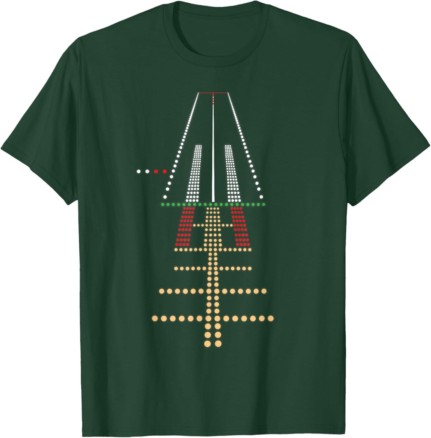 Airport Pilot Approach Lights, Final Approach at Night T-Shirt - T-Shirt | Forest