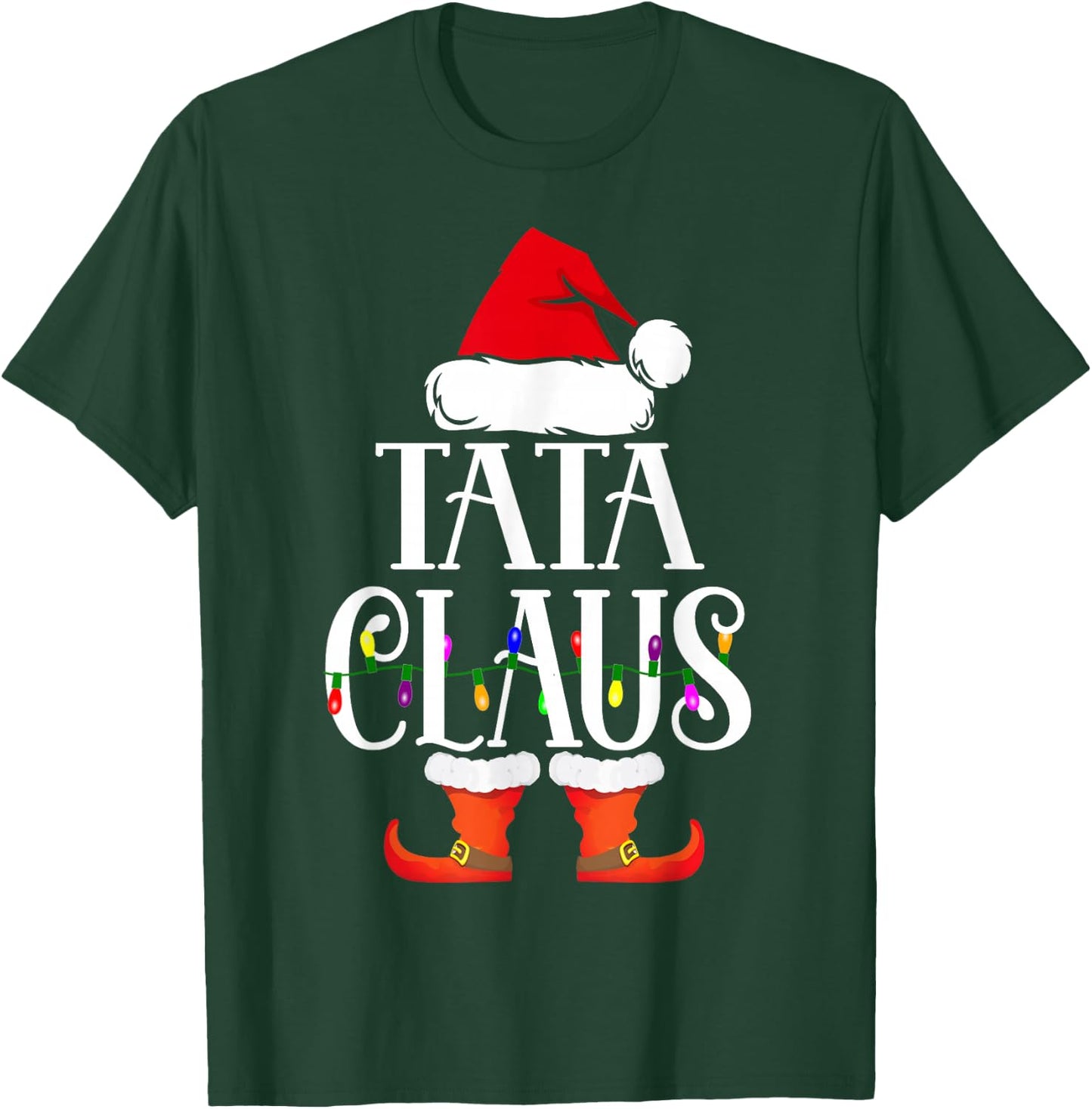 Tata Claus Santa Funny Christmas Family Pajamas Gifts T-Shirt - T-Shirt | Forest