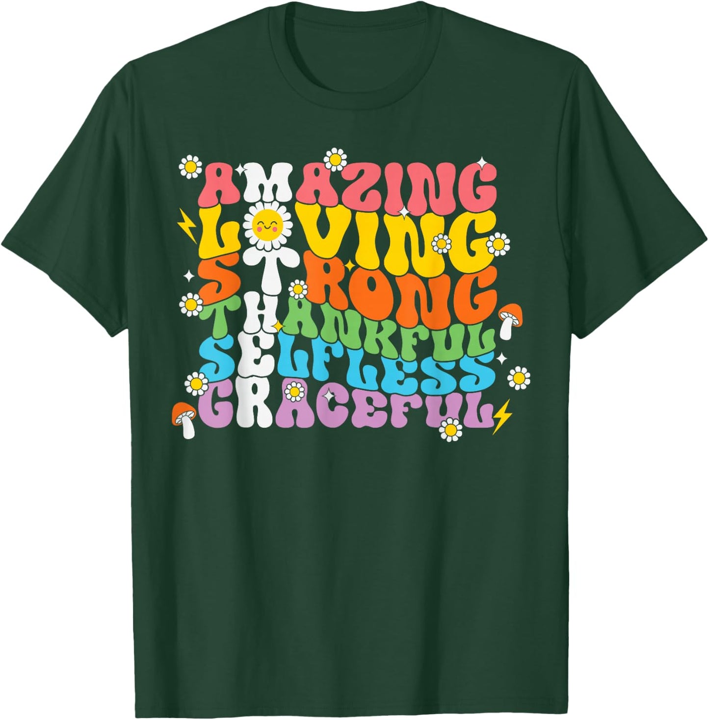 Mothers Day Shirt Mom Mama Groovy Vintage Retro Hippie T-Shirt - T-Shirt | Forest