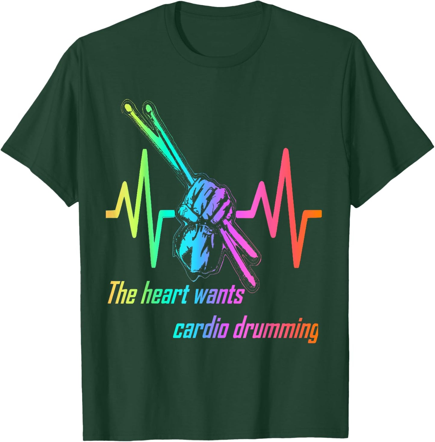 Cardio and gym shirt heart wants cardio drumming T-Shirt - T-Shirt | Forest