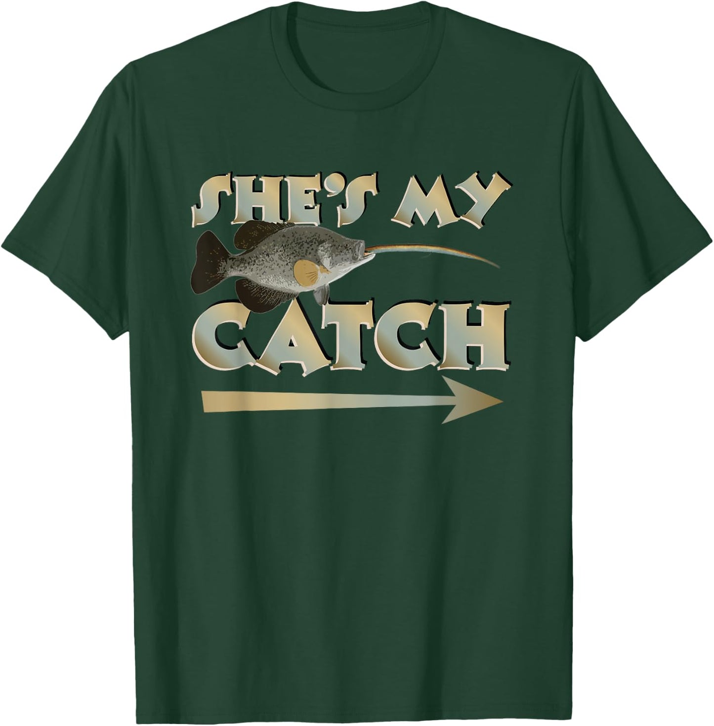 She's My Catch His And Hers Fishing Matching Couples Anglers T-Shirt - T-Shirt | Forest