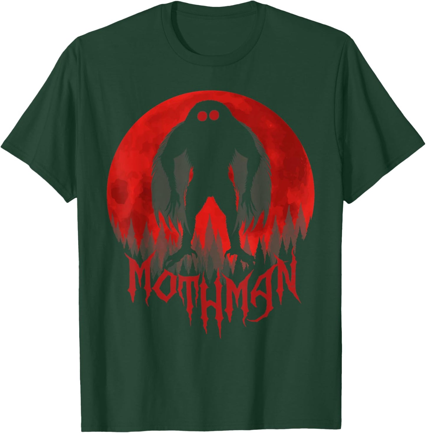Mothman Full Moon! Cool Cryptid Women, Kids Mothman T-Shirt - T-Shirt | Forest