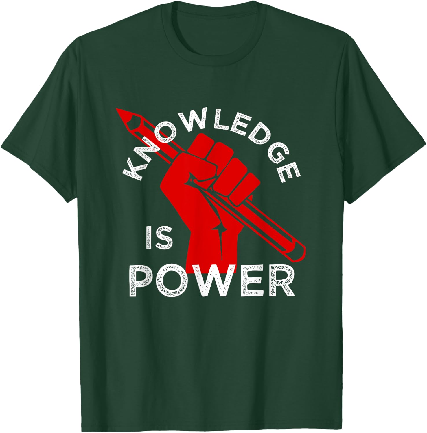 Resist | Education Resistance | Knowledge is Power T-Shirt - T-Shirt | Forest