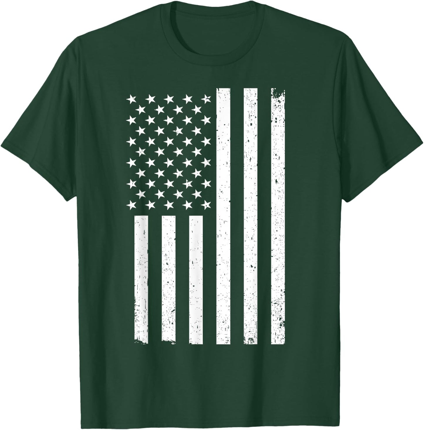 Stars & Stripes USA Flag Patriotic America: Men's & Women's T-Shirt - T-Shirt | Forest