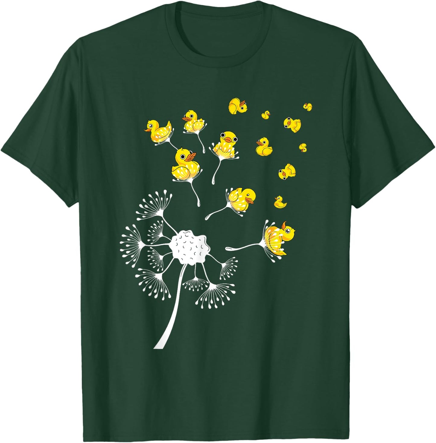 Dandelion Duckling Duckie Bath Toy Ducky Funny Rubber Duck T-Shirt - T-Shirt | Forest