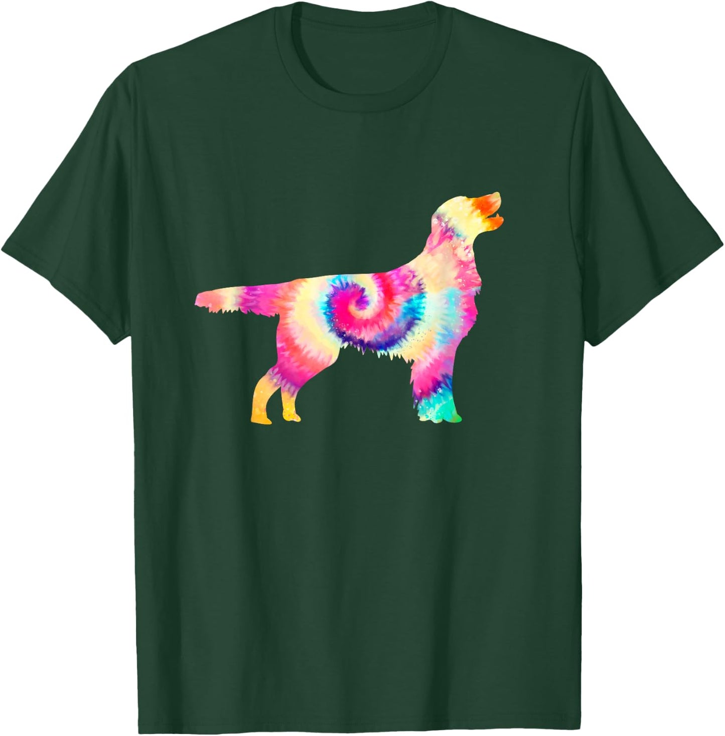 Flat-Coated Retriever Flat-Coat Dog Lover Tie Dye T-Shirt - T-Shirt | Forest