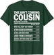 The Ain't Coming Cousin - Nutrition Facts Funny Matching T-Shirt - T-Shirt | Forest