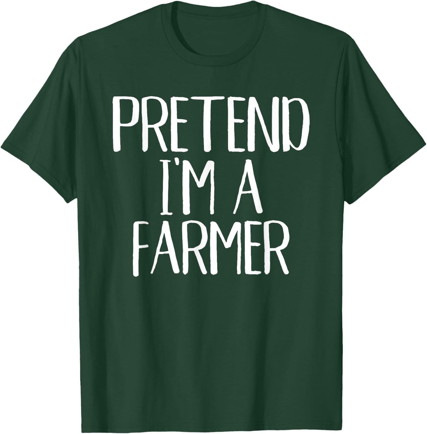 Pretend I'm A Farmer Costume Family Funny Halloween Party T-Shirt - T-Shirt | Forest