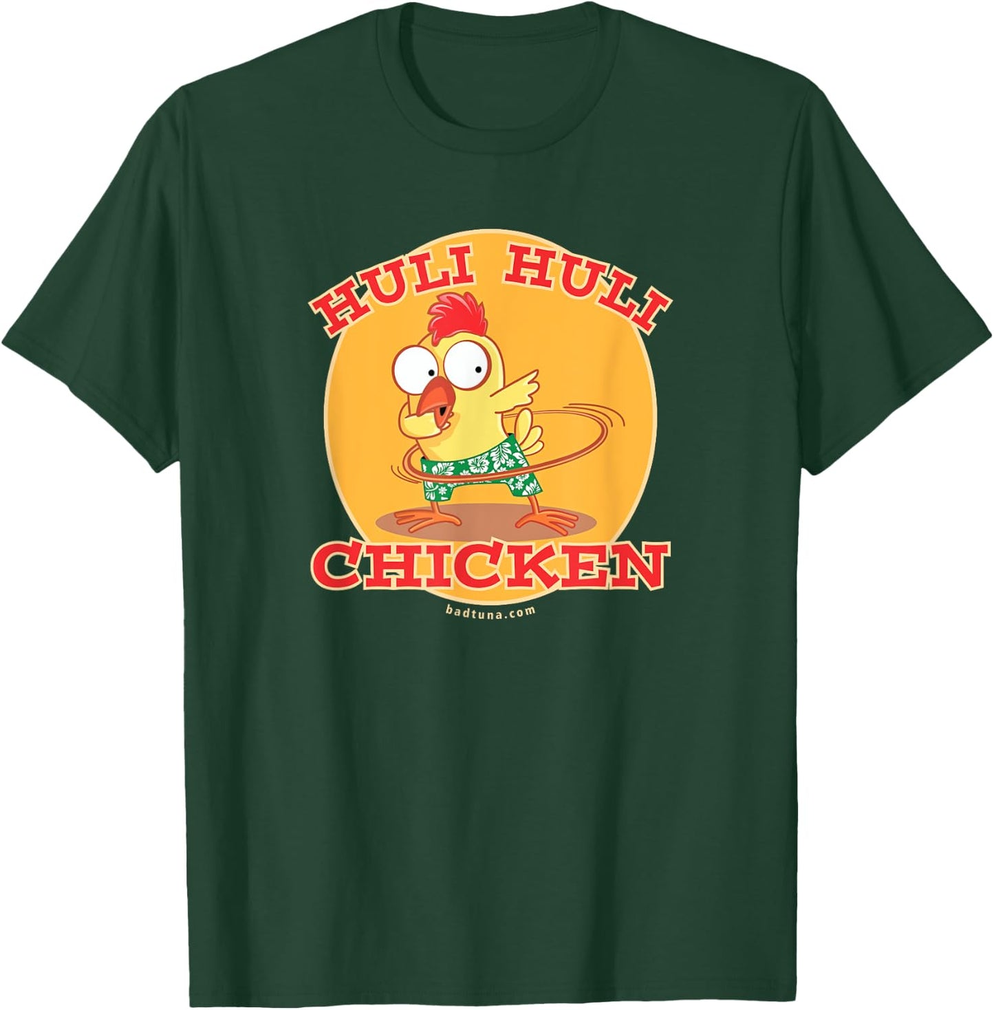 Huli Hula Hoop Dabber Funny Chicken T-Shirt - T-Shirt | Forest