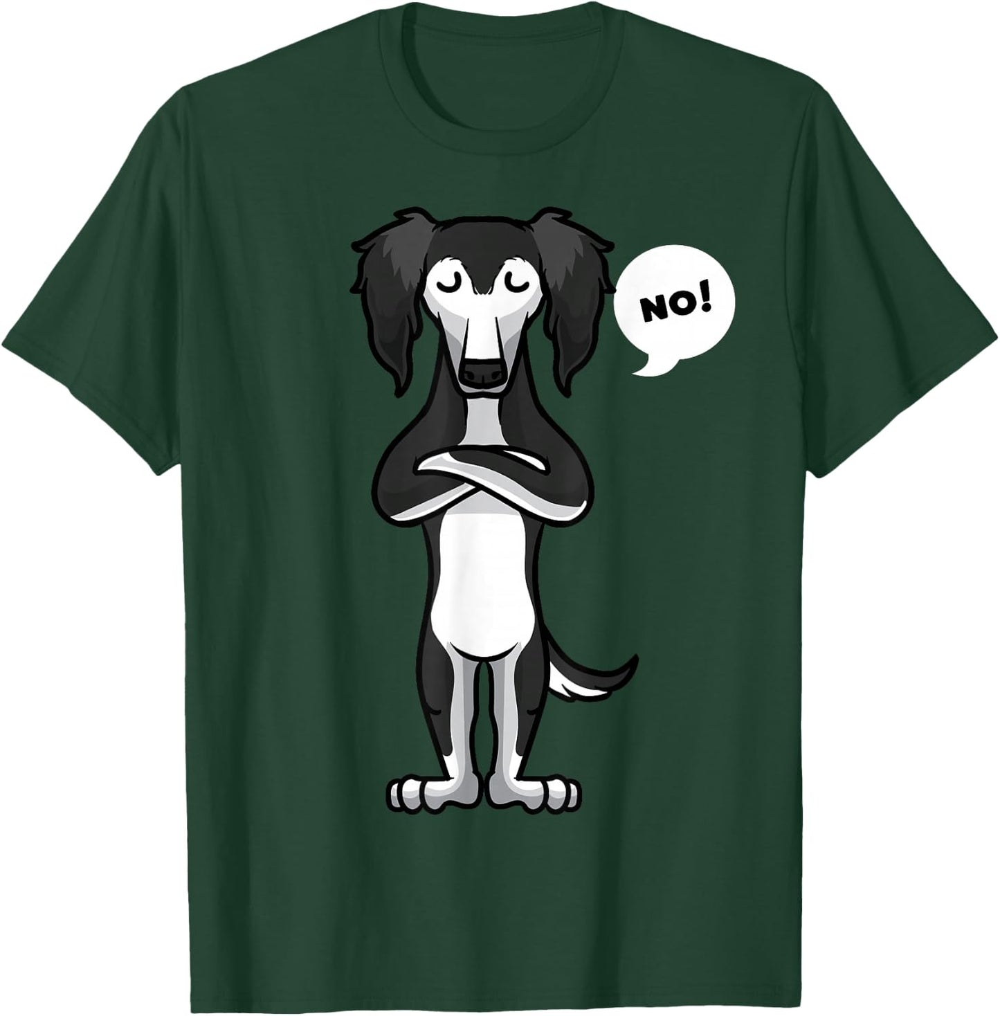 Stubborn Saluki Dog T-Shirt - T-Shirt | Forest